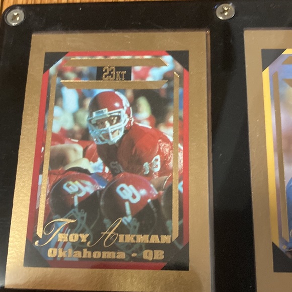 1993 Bleachers 23kt Gold Troy Aikman Card Set Limited Edition NFL - Picture 2 of 10